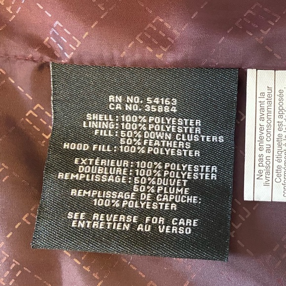 Burgundy Cole Haan down puffer coat - Picture 6 of 7